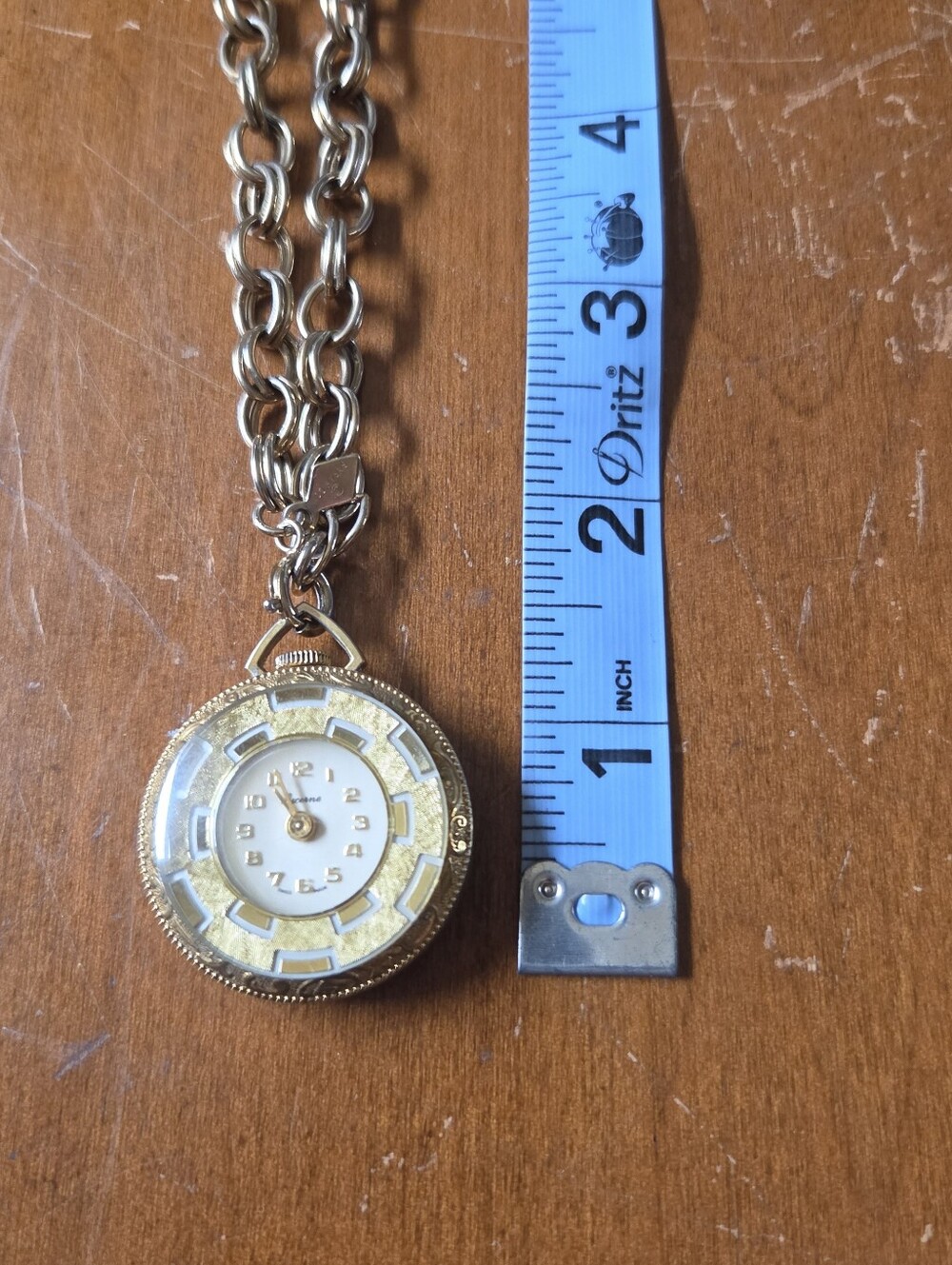 Vintage Sarah Coventry Ladies Pocket Watch DOESN'T WORK, FOR PARTS 18.5in - Picture 8 of 8
